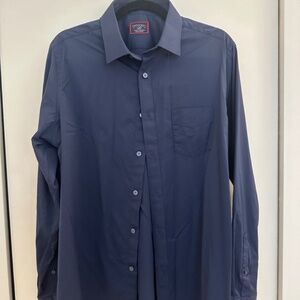 Men's UNTUCKit Nylon Navy Button Down